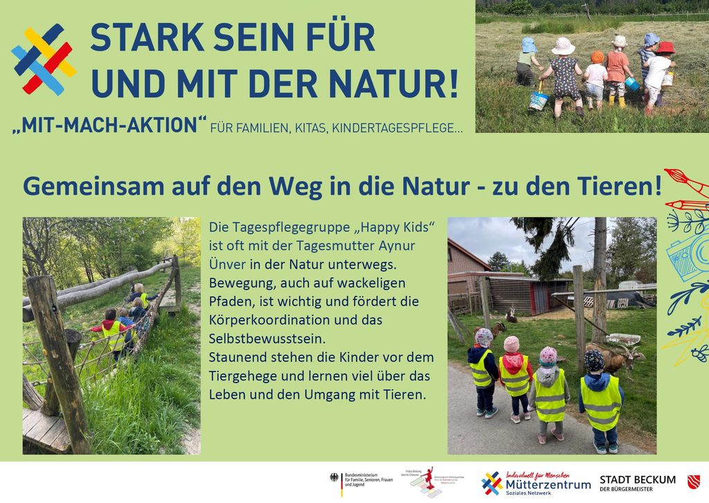 Gemeinsam auf den Weg in die Natur - zu den Tieren!