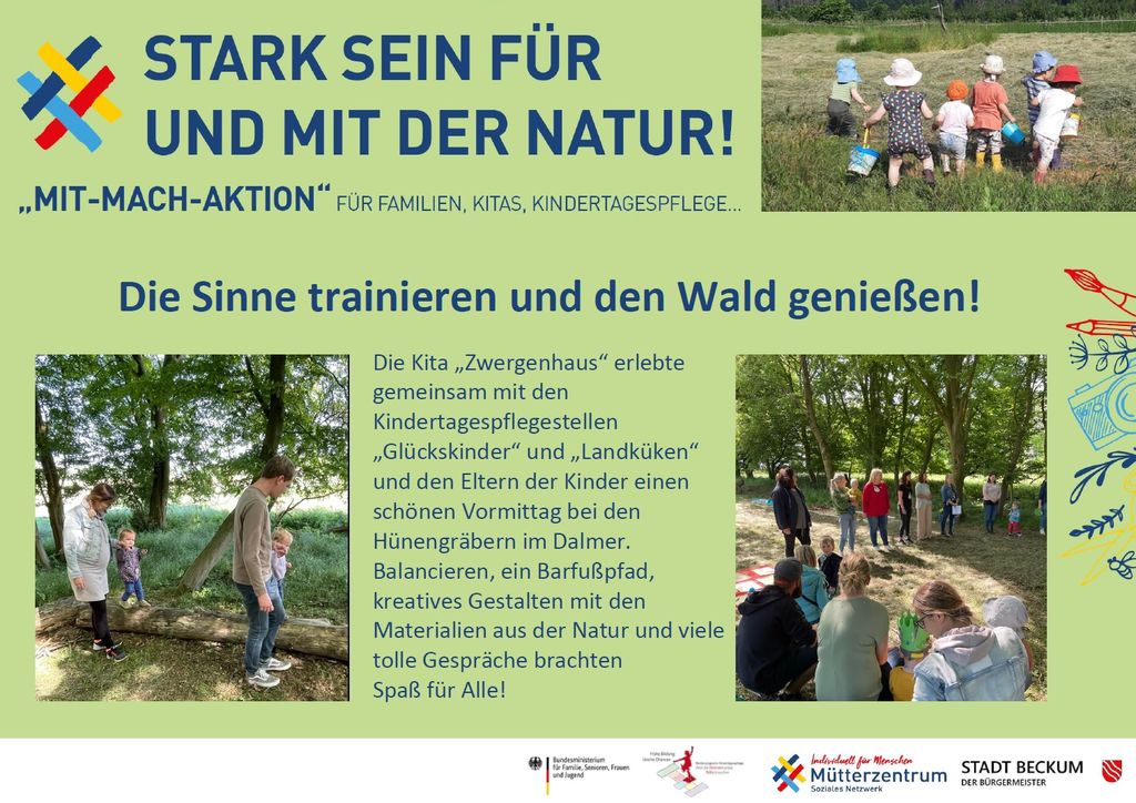 Die Sinne genießen und den Wald genießen!